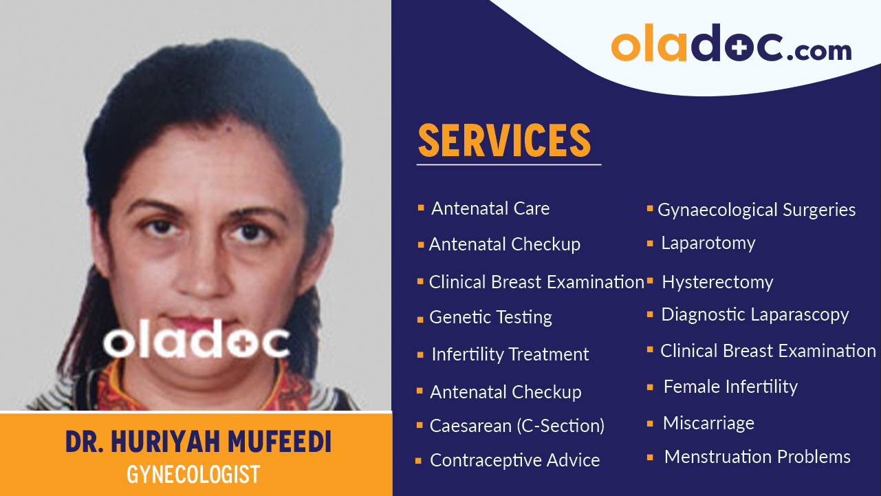 Services provided by  Dr. Huriyah Mufeedi
